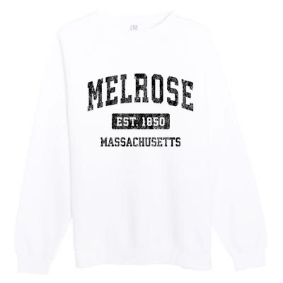 Melrose Massachusetts Ma Vintage Established Sports Design Premium Crewneck Sweatshirt