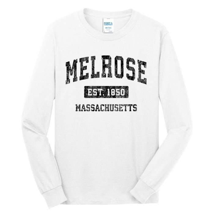 Melrose Massachusetts Ma Vintage Established Sports Design Tall Long Sleeve T-Shirt