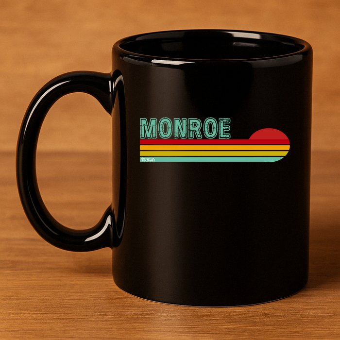 Monroe Michigan 11oz C Handle Ceramic Mug