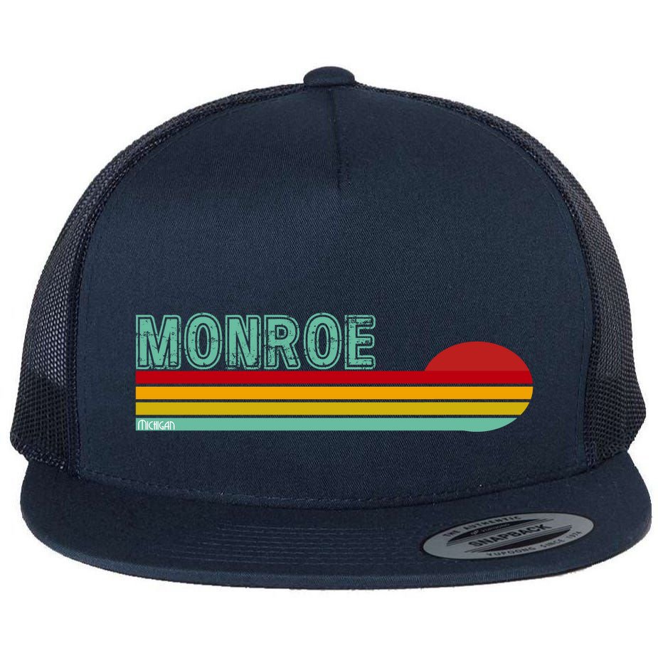 Monroe Michigan Flat Bill Trucker Hat