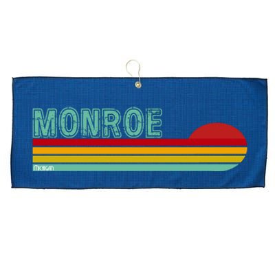 Monroe Michigan Large Microfiber Waffle Golf Towel