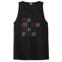 Ma Mama Mom Bruh American Flag Red White Blue PosiCharge Competitor Tank