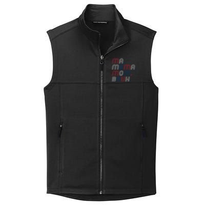 Ma Mama Mom Bruh American Flag Red White Blue Collective Smooth Fleece Vest