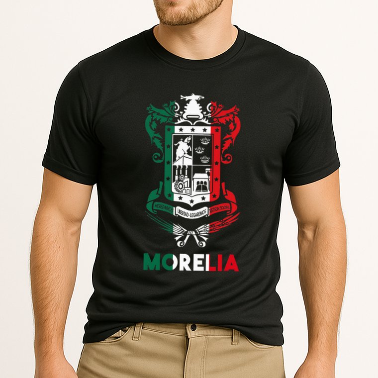 Morelia Michoacan Mexico Escudo Y Lema Arte Emblem Merch Cooling Performance Crew T-Shirt