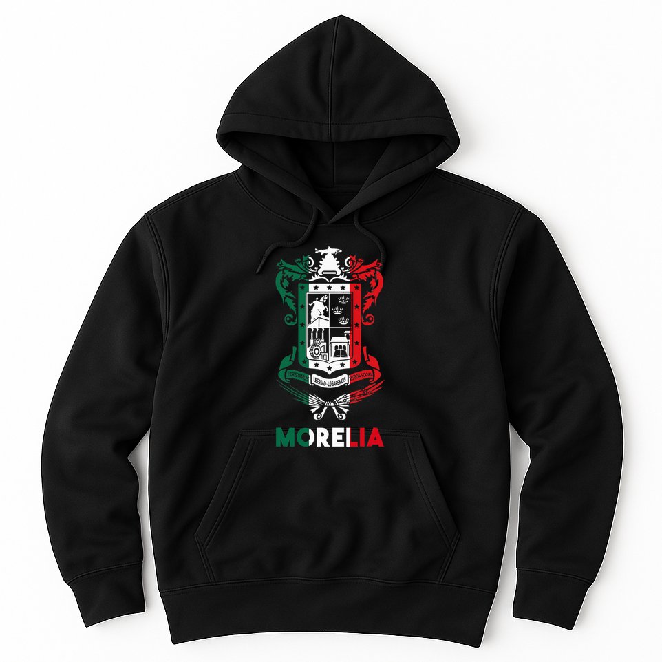 Morelia Michoacan Mexico Escudo Y Lema Arte Emblem Merch Hoodie