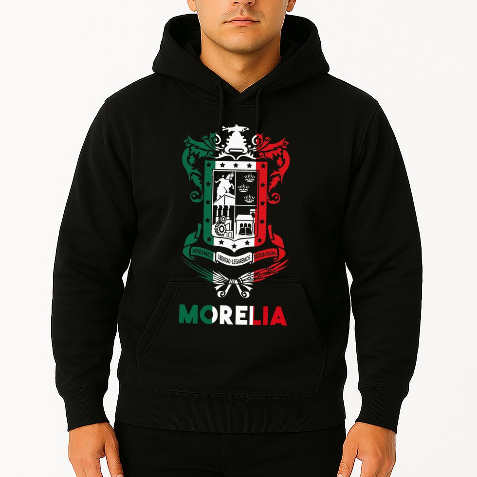 Morelia Michoacan Mexico Escudo Y Lema Arte Emblem Merch Hoodie