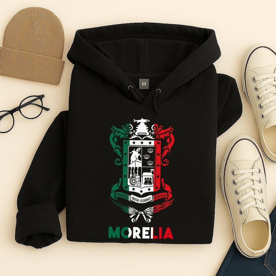 Morelia Michoacan Mexico Escudo Y Lema Arte Emblem Merch Hoodie