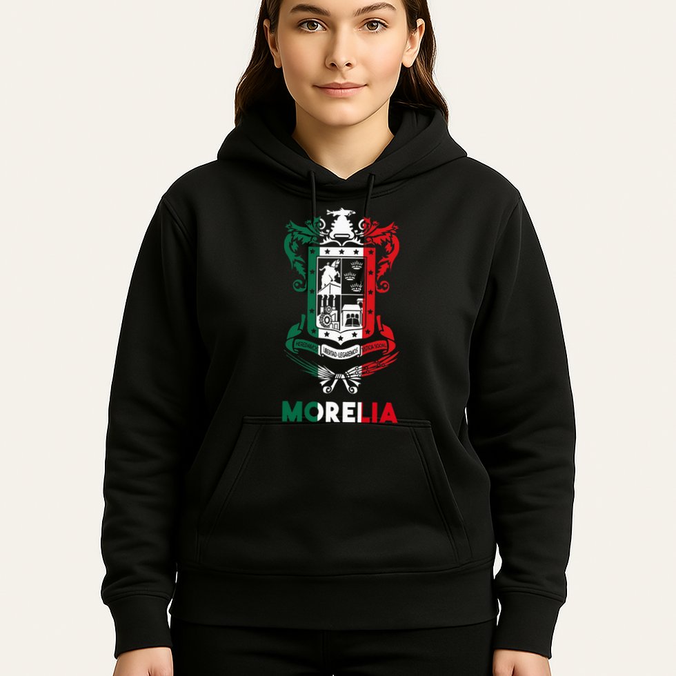 Morelia Michoacan Mexico Escudo Y Lema Arte Emblem Merch Hoodie