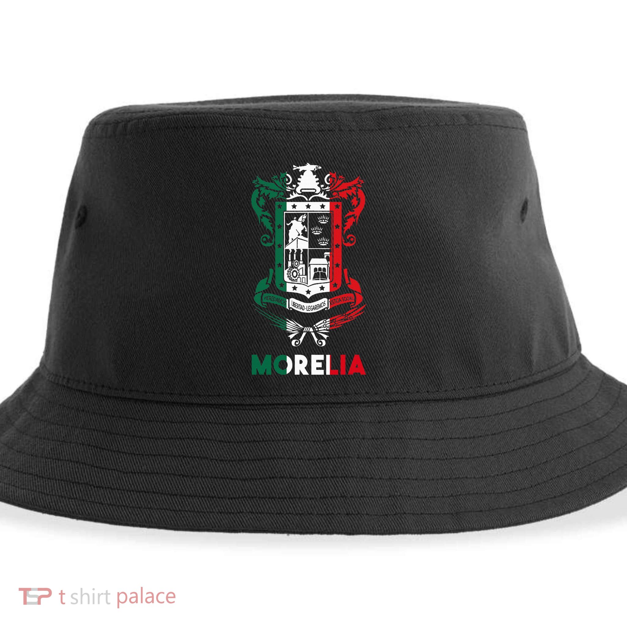 Morelia Michoacan Mexico Escudo Y Lema Arte Emblem Merch Sustainable Bucket Hat