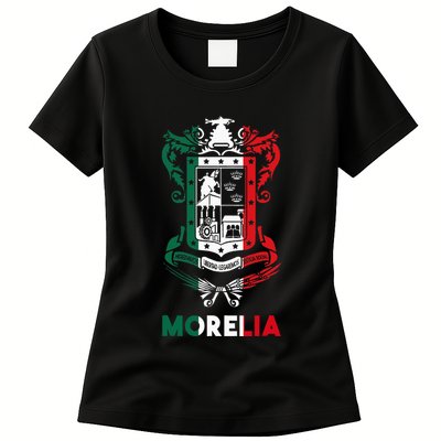 Morelia Michoacan Mexico Escudo Y Lema Arte Emblem Merch Womens T-Shirt