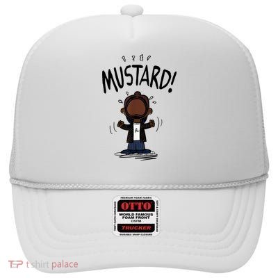Mustard Meme High Crown Mesh Back Trucker Hat