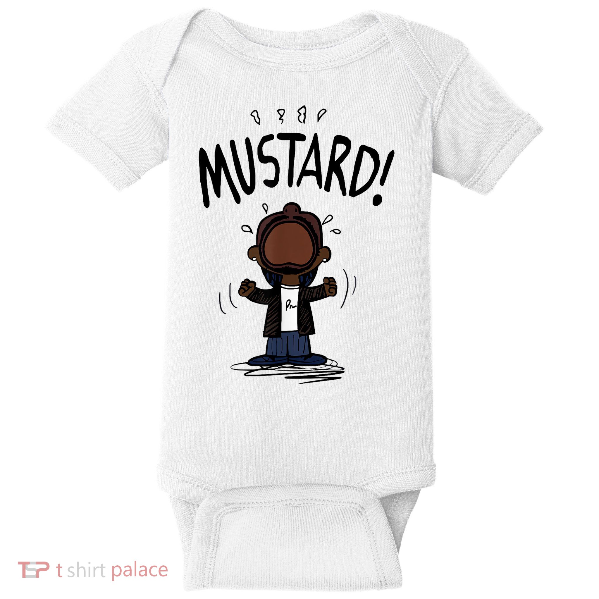 Mustard Meme Baby Bodysuit