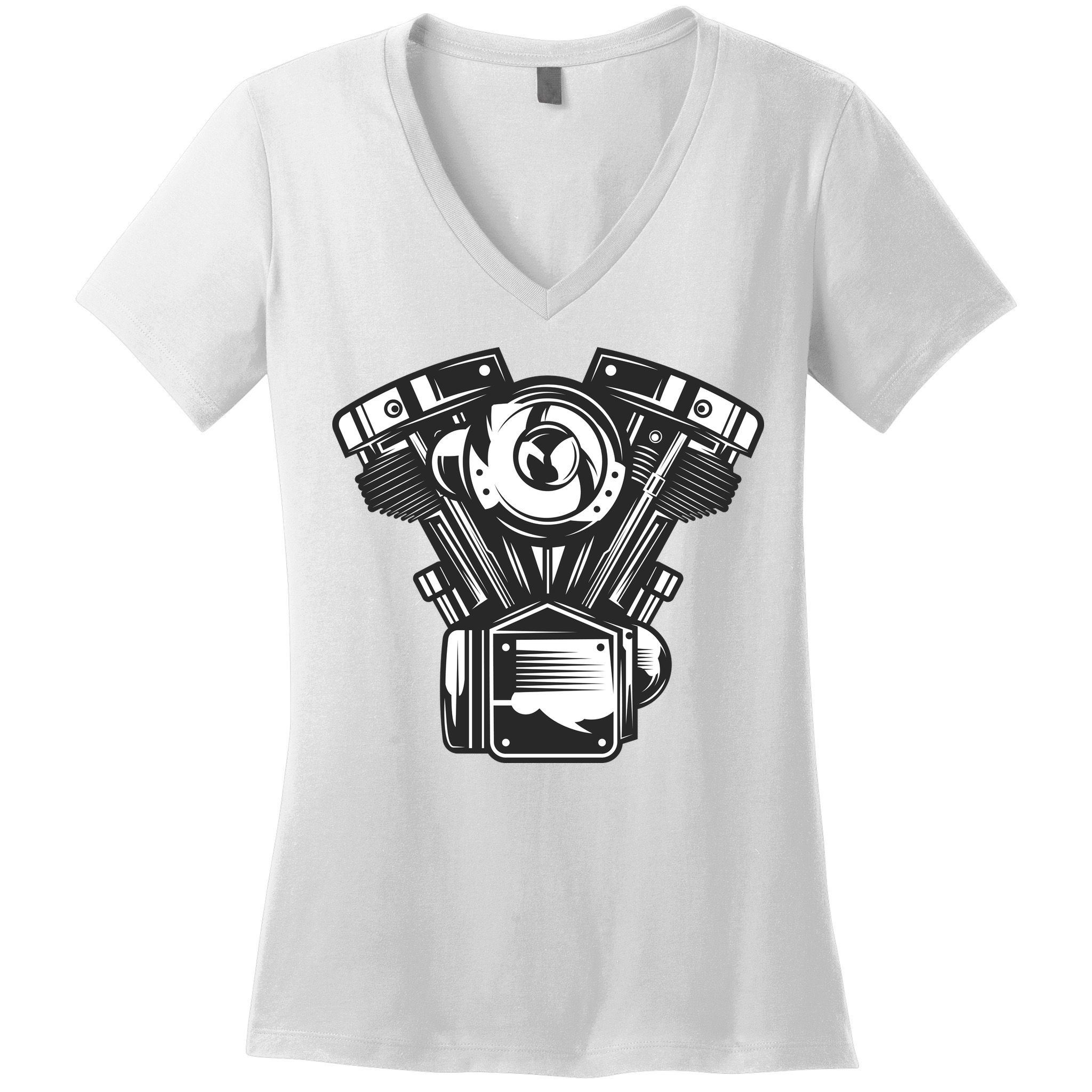 Motorcycle Motor Women's V-Neck T-Shirt