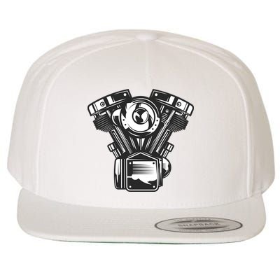 Motorcycle Motor Wool Snapback Cap