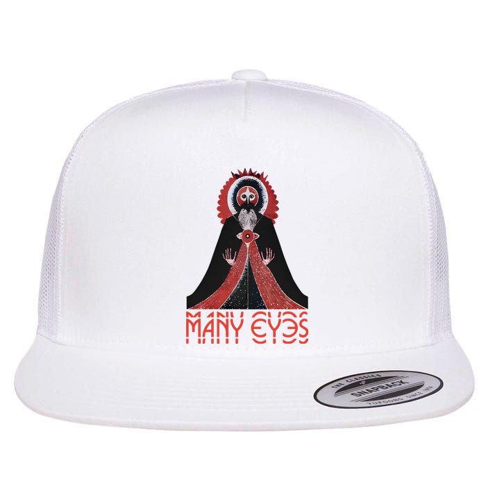 Manyeyesmusic Mystic Man Flat Bill Trucker Hat