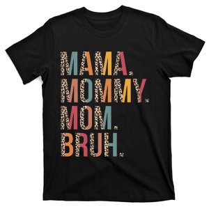 Mama Mommy Mom Bruh Mommy And Me Leopard Mother's Day Gifts T-Shirt