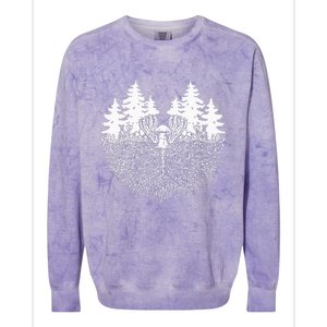 Mycelium Mushroom Colorblast Crewneck Sweatshirt