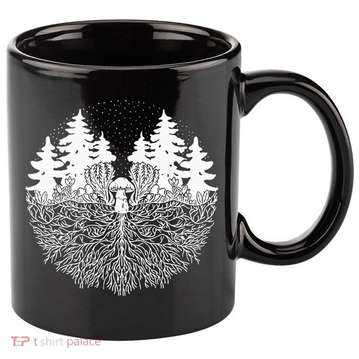 Mycelium Mushroom 11oz C Handle Ceramic Mug