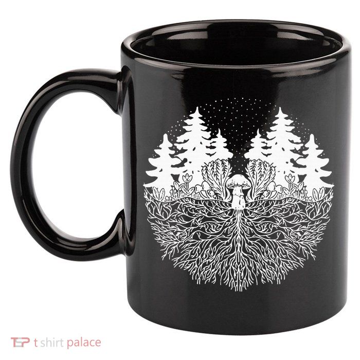 Mycelium Mushroom 11oz C Handle Ceramic Mug