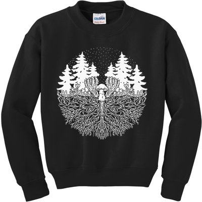 Mycelium Mushroom Kids Sweatshirt