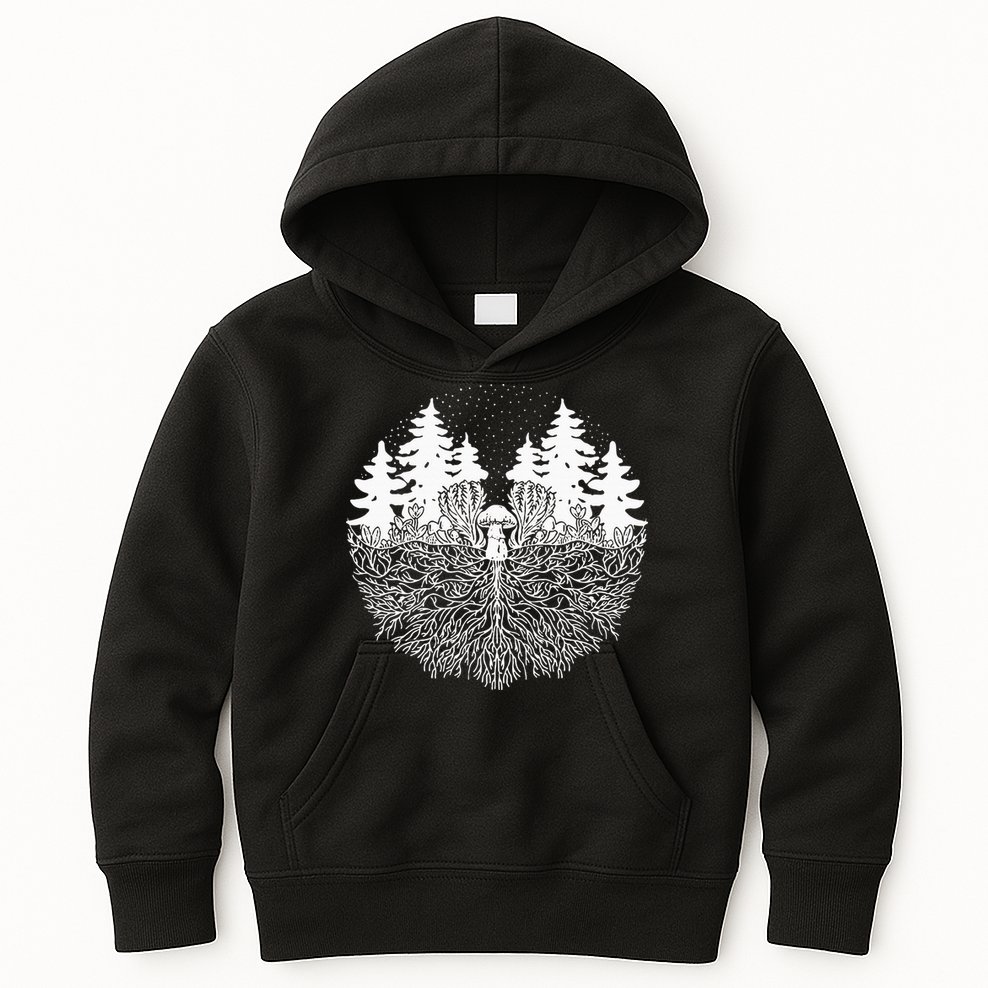 Mycelium Mushroom Kids Hoodie