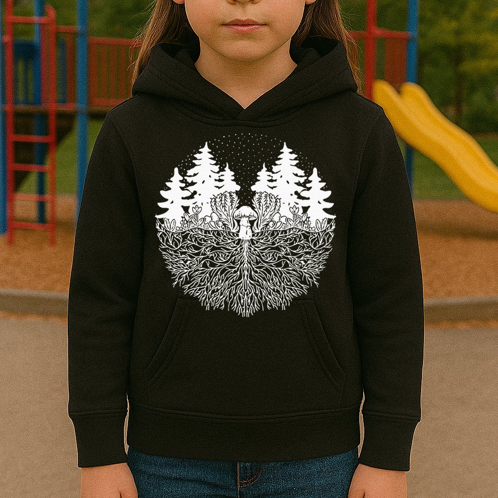 Mycelium Mushroom Kids Hoodie