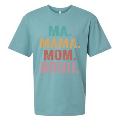 Ma Mama Mom Bruh Vintage Retro Sueded Cloud Jersey T-Shirt