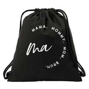 Mama Mommy Mom Bruh Family Matching Drawstring Bag