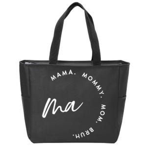 Mama Mommy Mom Bruh Family Matching Zip Tote Bag