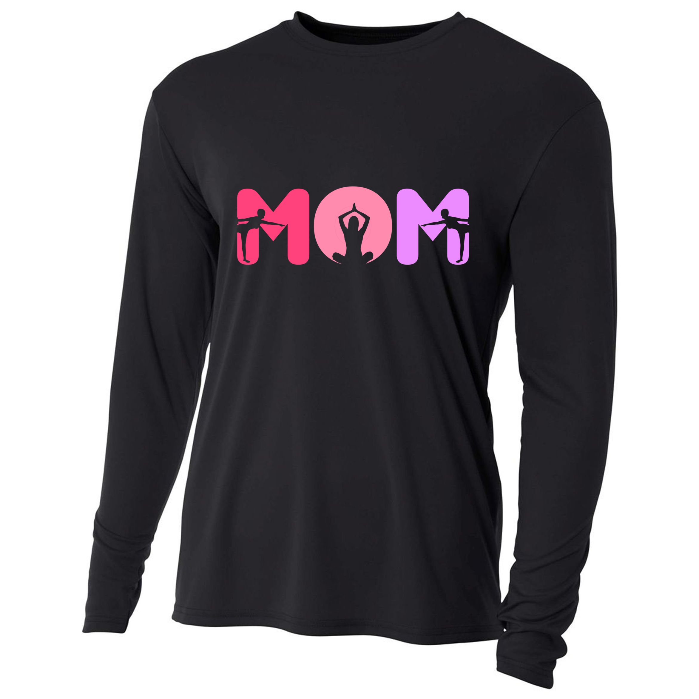 Mom Mother Meditation Wellness Yoga Gift Cooling Performance Long Sleeve Crew