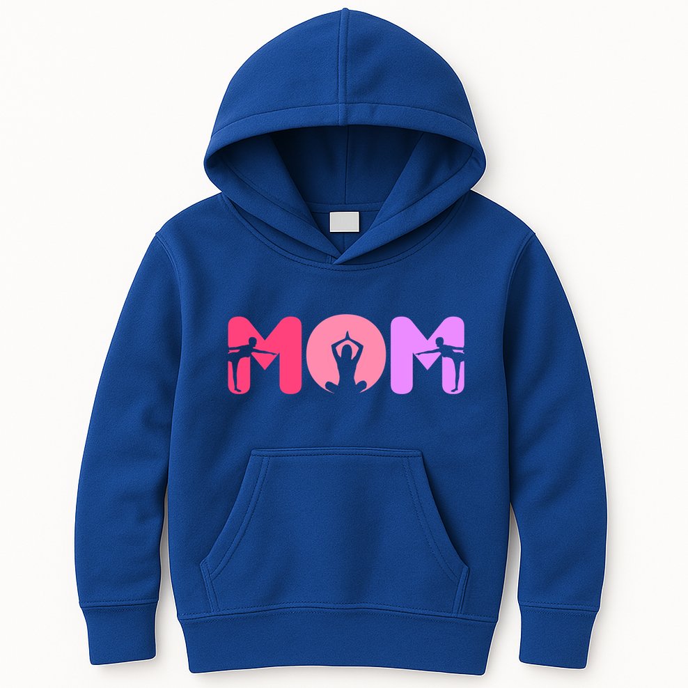 Mom Mother Meditation Wellness Yoga Gift Kids Hoodie