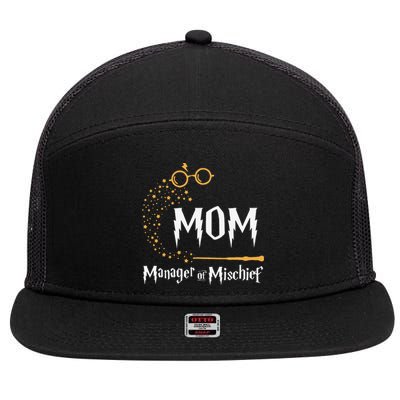 Magical Mom Manager Of Mischief Mother's Day 7 Panel Mesh Trucker Snapback Hat