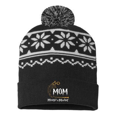 Magical Mom Manager Of Mischief Mother's Day USA-Made Snowflake Beanie