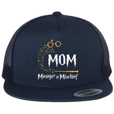 Magical Mom Manager Of Mischief Mother's Day Flat Bill Trucker Hat