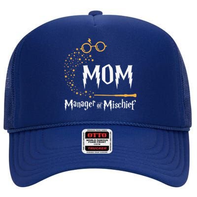 Magical Mom Manager Of Mischief Mother's Day High Crown Mesh Back Trucker Hat