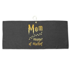 Magical Mom, Manager Of Mischief Large Microfiber Waffle Golf Towel