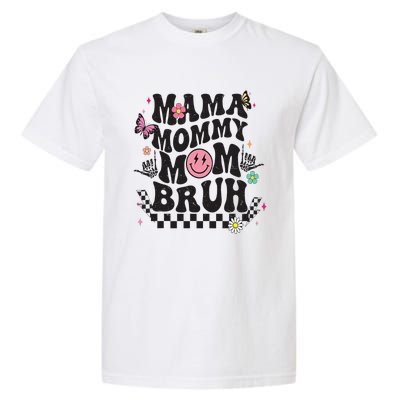 Mama Mommy Mom Bruh Mothers Day Groovy Vintage Funny Mother Garment-Dyed Heavyweight T-Shirt