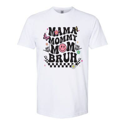 Mama Mommy Mom Bruh Mothers Day Groovy Vintage Funny Mother Softstyle CVC T-Shirt