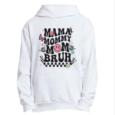 Mama Mommy Mom Bruh Mothers Day Groovy Vintage Funny Mother Urban Pullover Hoodie