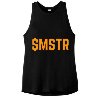 Microstrategy $Mstr Michael Saylor Bitcoin Ladies PosiCharge Tri-Blend Wicking Tank
