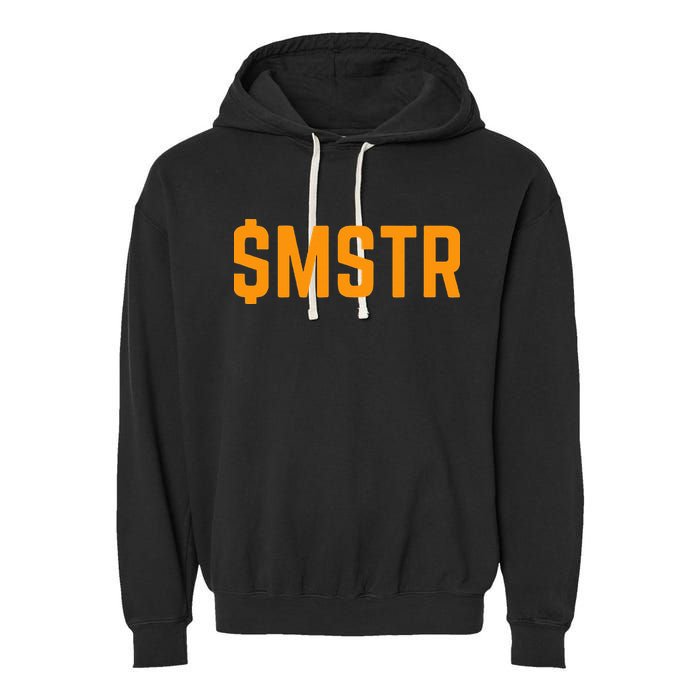 Microstrategy $Mstr Michael Saylor Bitcoin Garment-Dyed Fleece Hoodie