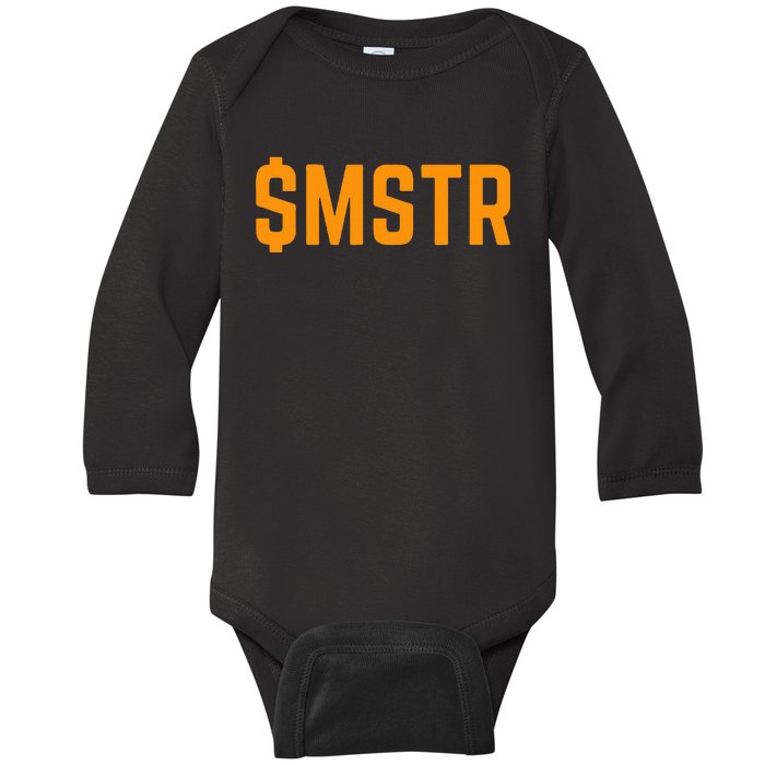 Microstrategy $Mstr Michael Saylor Bitcoin Baby Long Sleeve Bodysuit