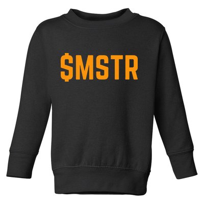 Microstrategy $Mstr Michael Saylor Bitcoin Toddler Sweatshirt
