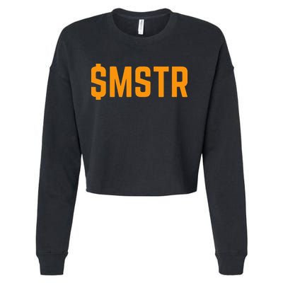 Microstrategy $Mstr Michael Saylor Bitcoin Cropped Pullover Crew