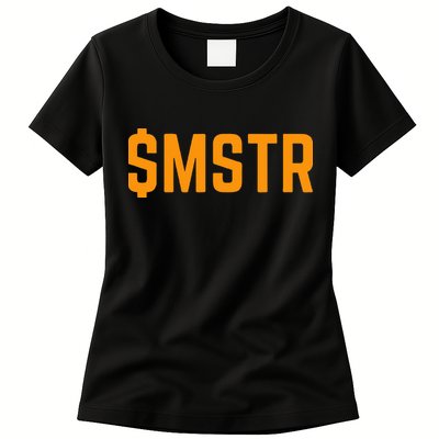 Microstrategy $Mstr Michael Saylor Bitcoin Womens T-Shirt