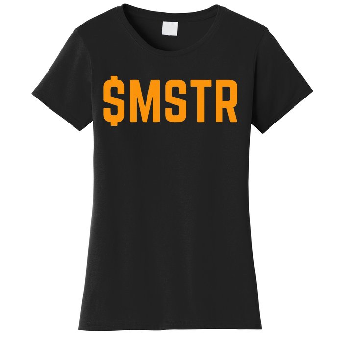 Microstrategy $Mstr Michael Saylor Bitcoin Women's T-Shirt