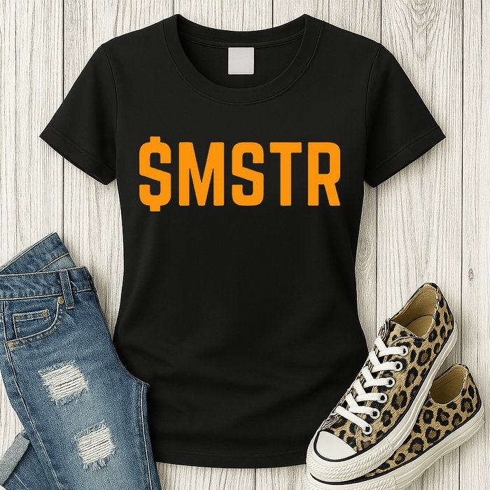 Microstrategy $Mstr Michael Saylor Bitcoin Womens T-Shirt