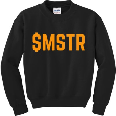 Microstrategy $Mstr Michael Saylor Bitcoin Kids Sweatshirt