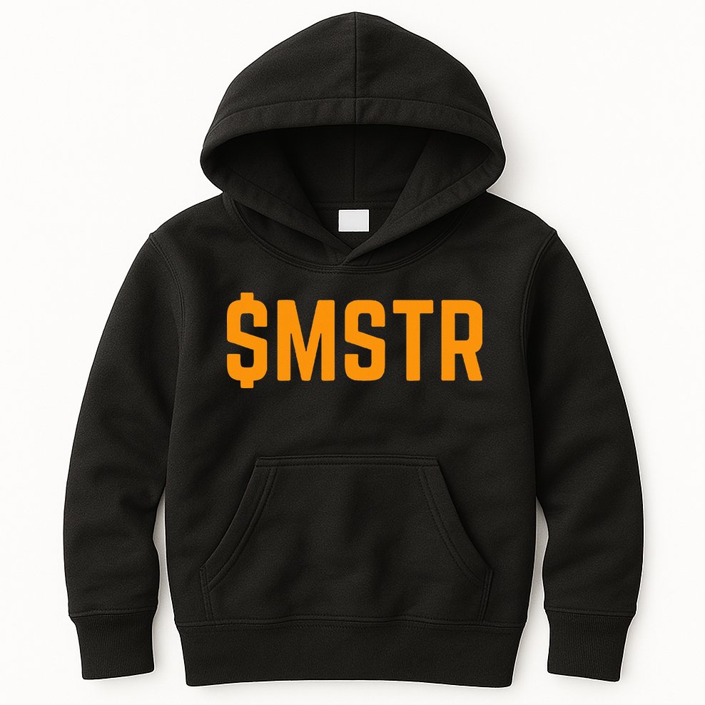 Microstrategy $Mstr Michael Saylor Bitcoin Kids Hoodie