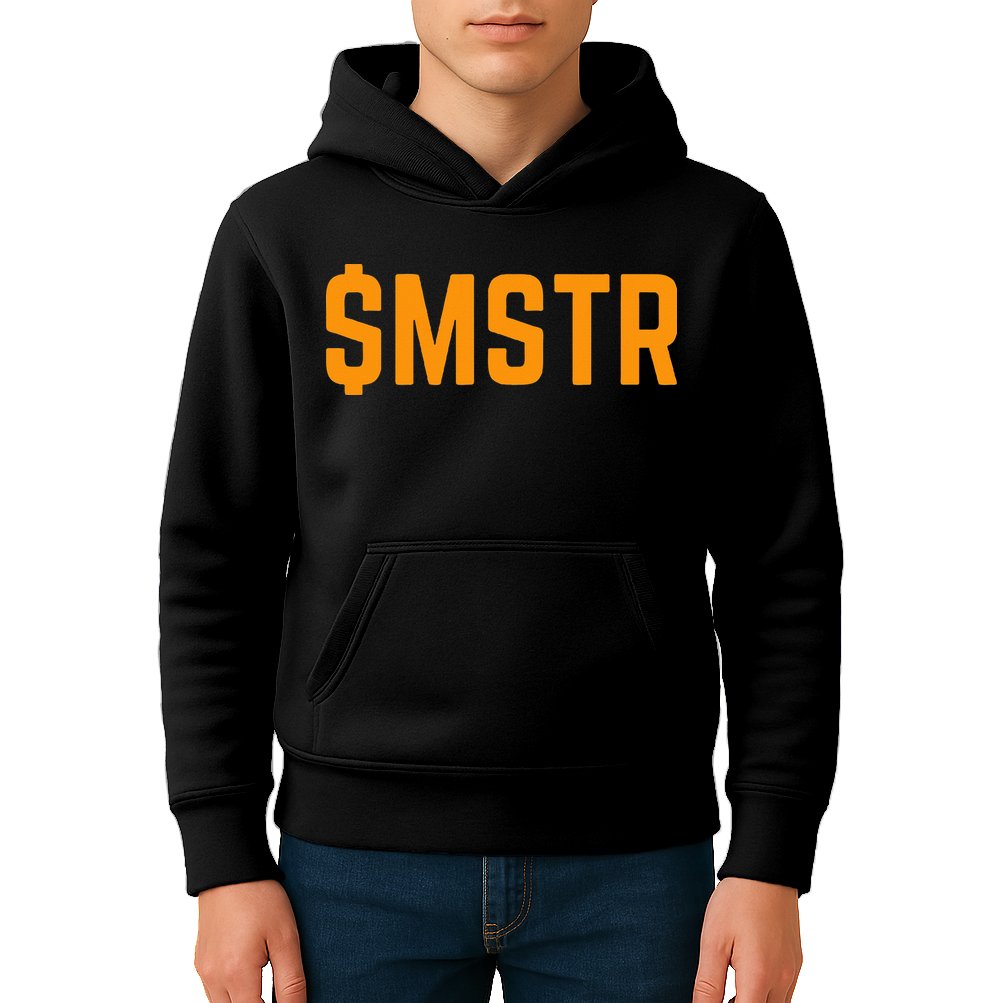 Microstrategy $Mstr Michael Saylor Bitcoin Kids Hoodie